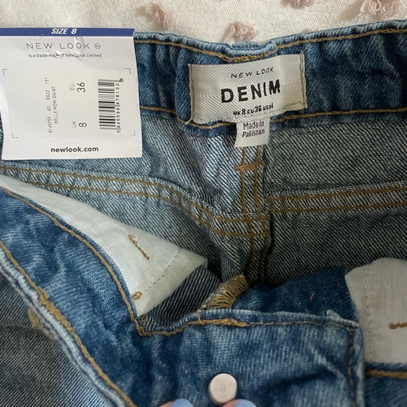 New Look denim mini skirt in mid blue, US 4 (UK 8) - Picture 5 of 6